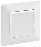 Legrand 755734 Еднополюсен ключ Valena Life 1х, с рамка, бял, - 755734