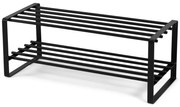 Черна метална стойка за обувки 70x29x27 cm Rex – Spinder Design