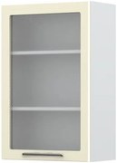Висящ шкаф Modena V9-60-1KS with Витрина-White - Beige