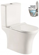 Моноблок ICC 7937MW, седалка и капак, порцелан, бял мат, 83x65x37.5см