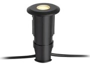 Черно осветително тяло за вграждане Garden 24 Decklight, ø 60 mm - Markslöjd