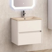 Конзолен PVC шкаф ICP 5955 + МИВКА ICC 6066BG БЕЖОВ МАТ, 59x45x55см