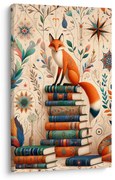Картина на платно – Лисици и вълшебна библиотека