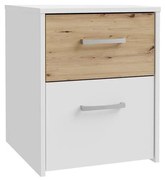 Нощно шкафче URO дъб artisan/бяло
