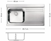 Leks VERSO Кухненска мивка за вграждане