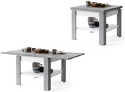 ЛЕО Бетон Милениум/Бял мат - КОМПАКТНА МАСА С РАЗТЯГАЩ СЕ ПЛОТ