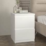 Нощно шкафче от меламин Breve в бял цвят 39.8x41.8x55см.