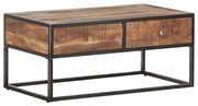320912 vidaXL Маса за кафе, 90x50x40 см, грубо акациево дърво