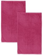 Тъмнорозови бързосъхнещи памучни хавлиени кърпи от тери в комплект от 2 бр. 90x140 cm Quick Dry – Catherine Lansfield