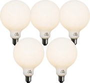Комплект от 5 E27 3-степенна димируема LED крушка Opal G125 4W 450lm 3000K