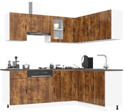 3314966 vidaXL Комплект кухненски шкафове от 11 части Porto, инженерно дърво
