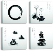 Картини в комплект от 4 бр. 30x30 cm Japanese Zen - Wallity