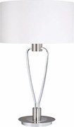 Trio - Настолна лампа PARIS 1xE27/60W/230V бяла/лъскав хром