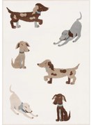 Детски килим в цвят слонова кост 80x150 cm Dogsie Pearl – FD