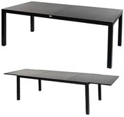 Сгъваема градинска маса от алуминий и поливуд - черна