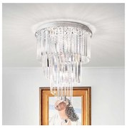 Ideal Lux - Кристален полилей за повърхностен монтаж CARLTON 12xE14/40W/230V хром