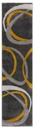 Пътека в цвят жълта охра и сиво 60x230 cm Elude Orb – Flair Rugs