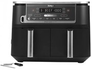Двоен фритюрник с горещ въздух Ninja AF451EU, 2470W, 9.5 л, 6 програми, Независими зони, Синхронизация, Черен