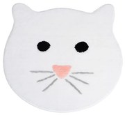 Бяла постелка за баня Cat, ⌀ 90 cm - Foutastic