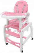 Детски многофункционален стол за хранене 3в1 ECOTOYS HC-223 PINK