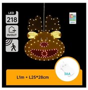 Aigostar - LED коледна декорация 218xLED/3xAA IP44 + дистанционно управление елен 28 см