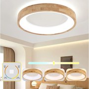 Brilagi-LED Таванно осветително тяло FALCON WOOD LED/40W/230V 3000/4000/6000K 60 cm дърво