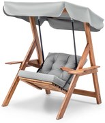 Градински единичен люлеещ се стол Galata Swing S1, цвят Сив
