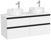 Мебел с четири чекмеджета за два умивалника върху плот A851506509, 120x46x57.3см