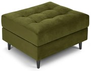 Маслиненозелено кадифено столче за крака Santo - Milo Casa