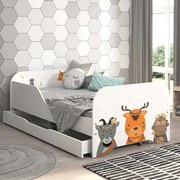 Детско легло MIKI 160 x 80 cm с мотив на индийски животни