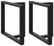 4013064 vidaXL Крака за трапезна маса, Т-образни, 2 бр., черни, 90x35x(72-73) см, стомана