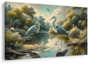 Картина на платно – Чапли край водата