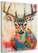 Картина на платно – Сърна с имитация на живопис
