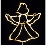 LED коледна украса за прозорец, ангел, 35xLED/3xAA, IP44, топло бяло