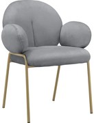 Сиви тапицирани трапезни столове в комплект с подлакътници 2 бр. Iwama – Støraa