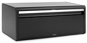 Кутия за хляб Brabantia Fall Front 107836, 18 л, 46.5х25 см, Стенен монтаж, Без пръстови отпечатъци, Черен