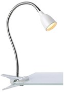 Бяла LED настолна лампа (височина 10,5 cm) Tulip – Markslöjd