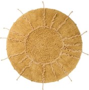 Ръчно изработен памучен кръгъл килим подходящ за пране в цвят горчица ø 100 cm Solar Multishape – Lorena Canals