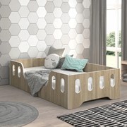 Детско легло LAKI 140 x 70 cm в декор дъб сонома