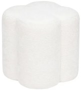 Пуф цвете atmosphera Lavon, Шенил, Бял