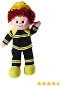 Heunec - Мека кукла Пожарникар, 30 см.