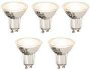 Комплект от 5 димируеми LED крушки GU10 8W 650lm 2700K
