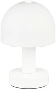 Бяла настолна лампа със стъклен абажур (височина 19 cm) Glenn – Trio