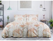 Бяло-теракотено единично крепирано спално бельо 140x200 cm Caraway – B.E.S.