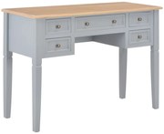 280070 vidaXL Писалище, сиво, 109,5x45x77,5 см, дърво