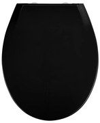 WENKO 23443100-WC тоалетна седалка KOS 44x37 cm черна/сребриста