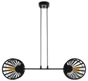 Полилей ПРАТО Хелиос, черен, 2xE27