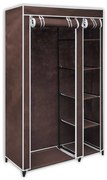 60721 vidaXL Сгъваем гардероб от текстил, кафяв