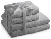 Сиви памучни хавлии и кърпи за баня в комплект от 4 бр. от тери Amari – Restilo