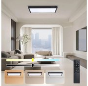 Brilagi - Димируемо LED осветително тяло FRAME SMART LED/30W/230V черно IP44 + дистанционно управление